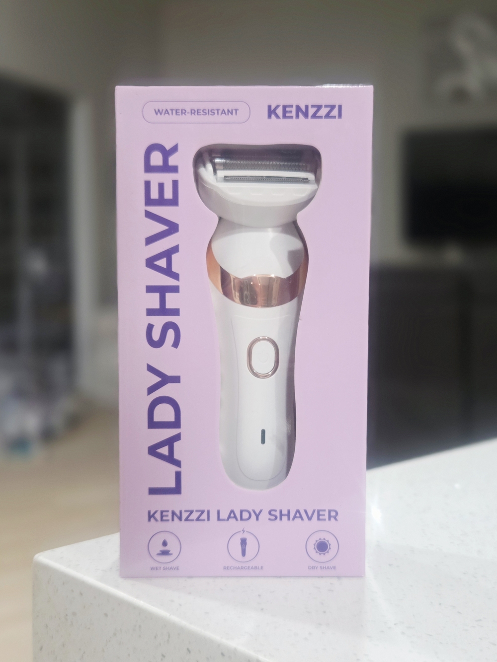 Kenzzi Lady Shaver - White with Rose Gold Trim